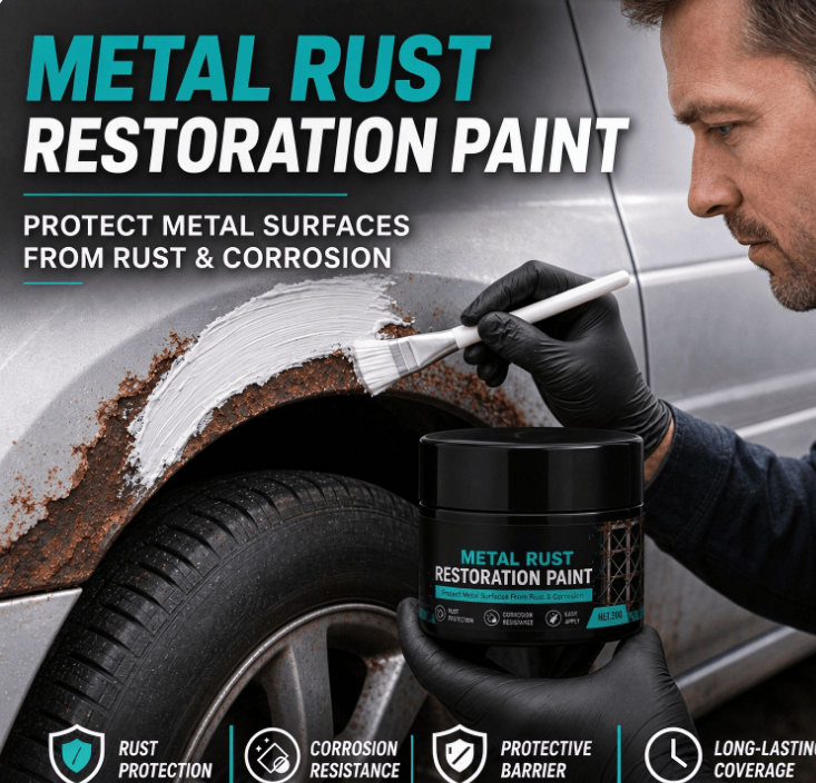🛡️✨Metal Rust Protection Black Repair Paste – Restores rusty gates, railings & tools. Forms protective coating – no need to replace!