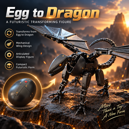 ⏰HOT SELLING🥚🐉 DragonMorph – Egg to Dragon Transforming Mechanical Toy