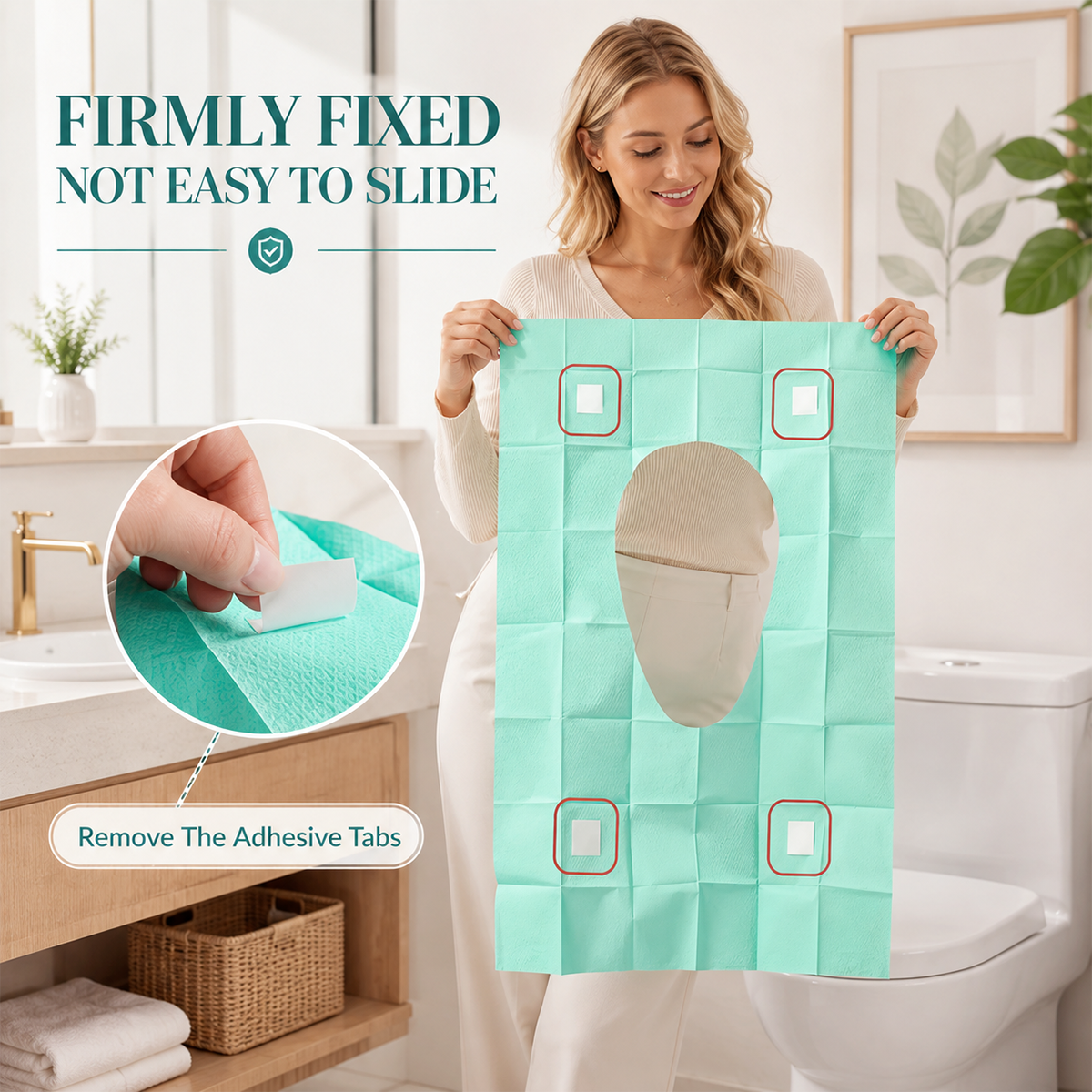 💫Disposable Toilet Seat Covers Waterproof 16x24in