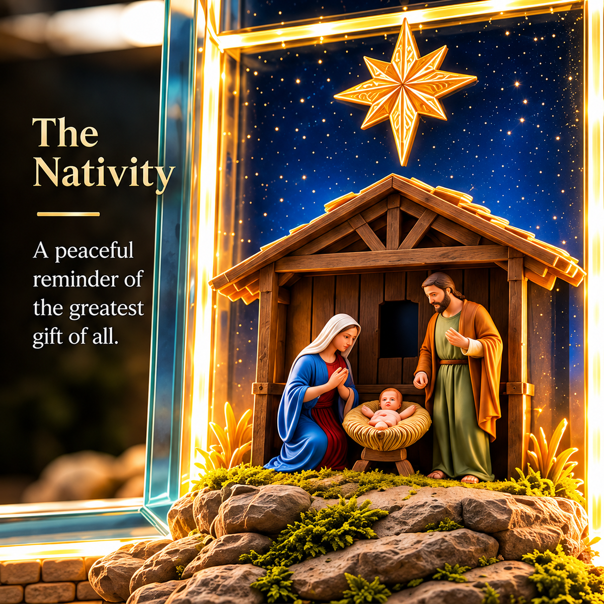🙏 ✝️Last Day – 49% OFF!✨The Story of Jesus in 6 Scenes Cross Lamp✨
