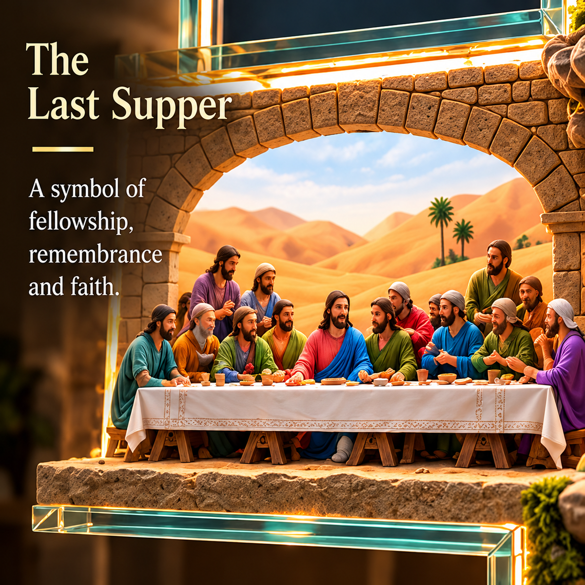 🙏 ✝️Last Day – 49% OFF!✨The Story of Jesus in 6 Scenes Cross Lamp✨