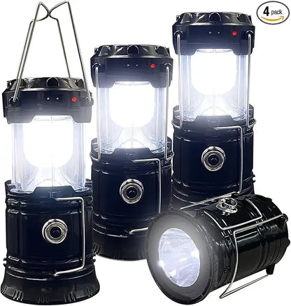✨Foldable LED Camping Lantern with Solar & USB-C Charging and Flashlight Mode