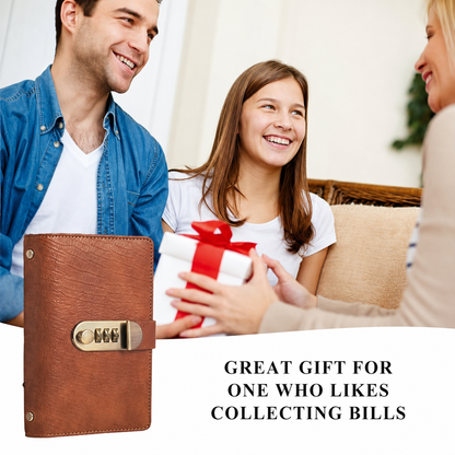 🔒100 Transparent Pocket Currency Collectors Album& 3-DigitResettable Password Lock,A6 savings notebook