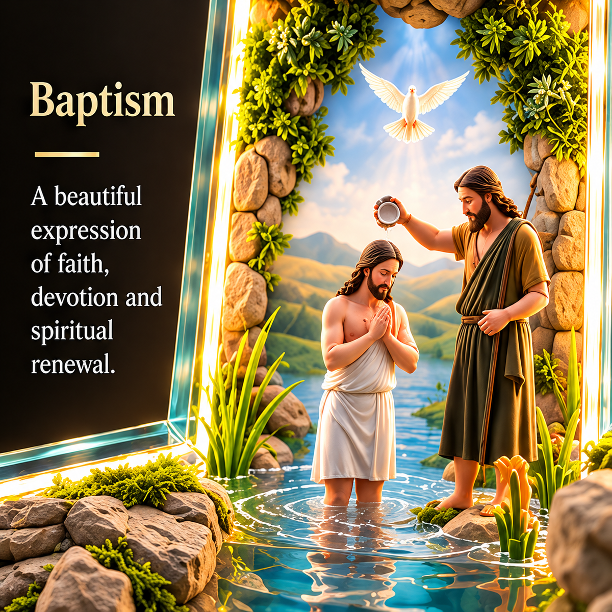 🙏 ✝️Last Day – 49% OFF!✨The Story of Jesus in 6 Scenes Cross Lamp✨