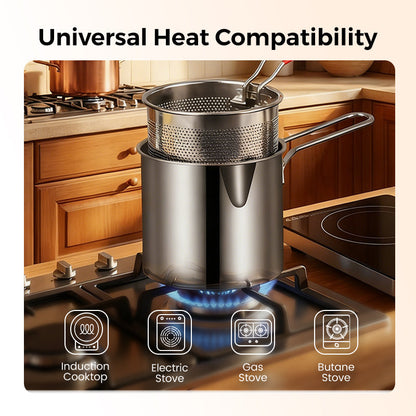 🔥LAST DAY SALE 49% OFF🎁304 Stainless Steel Multifuntional Fryer& Extra Thick | 1200ml