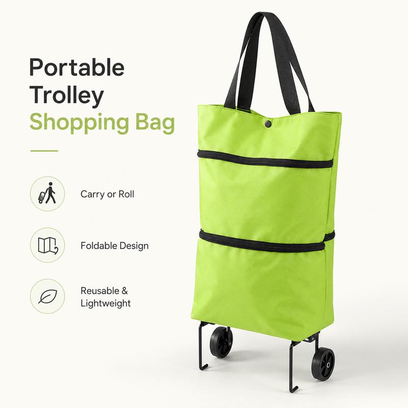 😍HOT SELLING ,OVER 19000 SOLD ！✅Expandable Grocery Trolley & Foldable Shopping Cart ✨Folds flat✨
