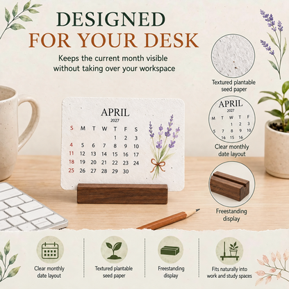 🌱Eco-Friendly Plantable 'Timeless' Seed Calendar 2027 ✨ Plan•Plant•Grow•Enjoy