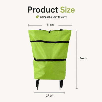 😍HOT SELLING ,OVER 19000 SOLD ！✅Expandable Grocery Trolley & Foldable Shopping Cart ✨Folds flat✨