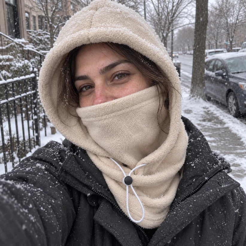 🌟3-in-1 Winter Hood  Balaclava – ✅Windproof 3-in-1 Winter Hat, Mask & Neck Warmer ✅(Thickened for extra warmth)