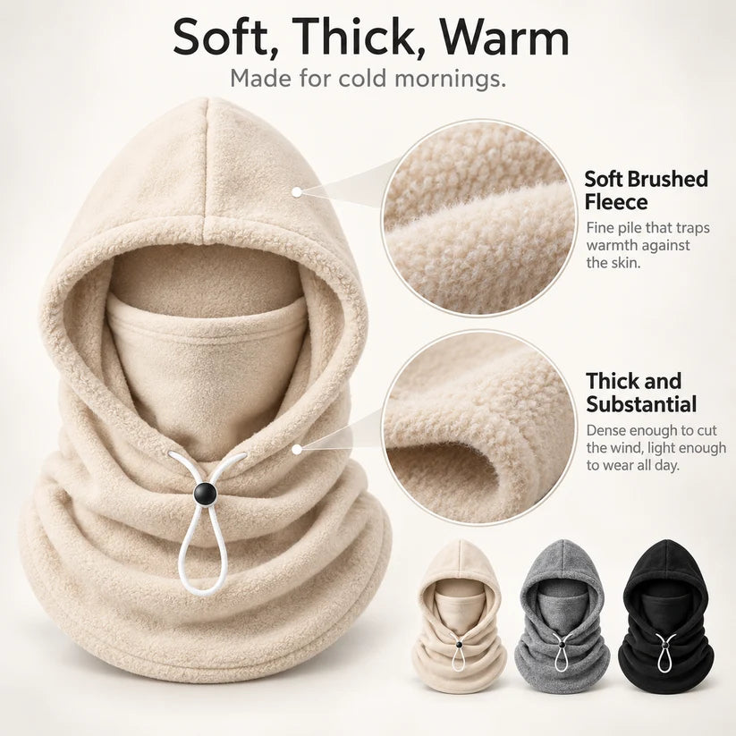 🌟3-in-1 Winter Hood  Balaclava – ✅Windproof 3-in-1 Winter Hat, Mask & Neck Warmer ✅(Thickened for extra warmth)
