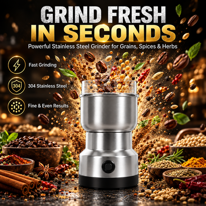 HOT SELLING🚀 High-Speed Stainless Steel Grain Grinder ✨ Fast & Efficient Grinding