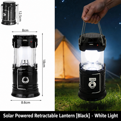 ✨Foldable LED Camping Lantern with Solar & USB-C Charging and Flashlight Mode