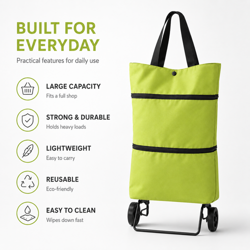 😍HOT SELLING ,OVER 19000 SOLD ！✅Expandable Grocery Trolley & Foldable Shopping Cart ✨Folds flat✨