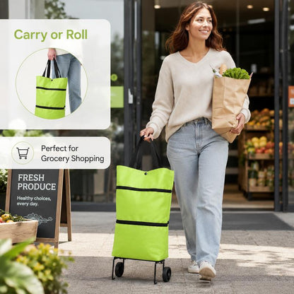 😍HOT SELLING ,OVER 19000 SOLD ！✅Expandable Grocery Trolley & Foldable Shopping Cart ✨Folds flat✨