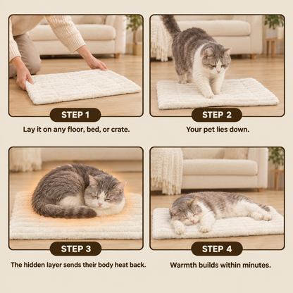 😍Self Warming Pet Mat & Pet blanket ✨Keep  safe, warm, and comfortable.✨