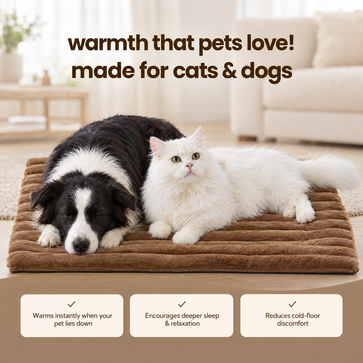 😍Self Warming Pet Mat & Pet blanket ✨Keep  safe, warm, and comfortable.✨
