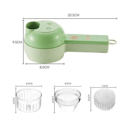🔥HOT SELLING 🔥4-in-1 Manual Electric Vegetable Cutter Set Multifunction Cordless Food Processor