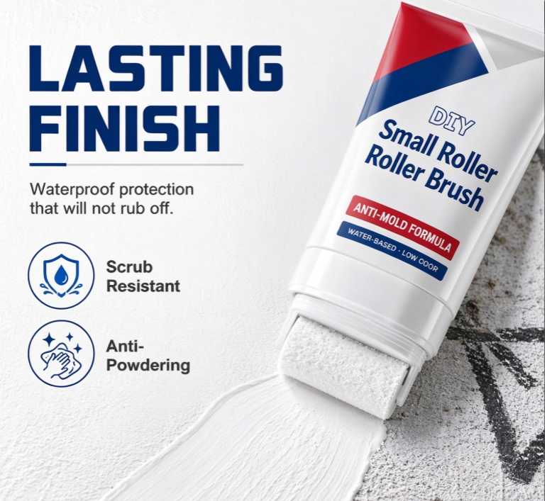🔥All-in-One Wall Repair Paste with Roller Brush