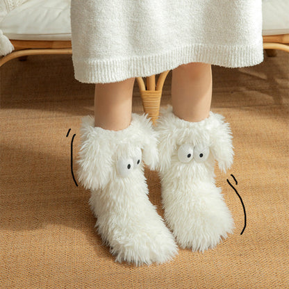 📢📢💗LAST DAY SALE 50% OFF⚡50K+ SOLD💕Women's Plush Slippers Socks Floor Socks Winter Home Indoor Thickened Fleece-Lined Anti-Slip Adult Women's Plush Snow Socks Shoe Covers