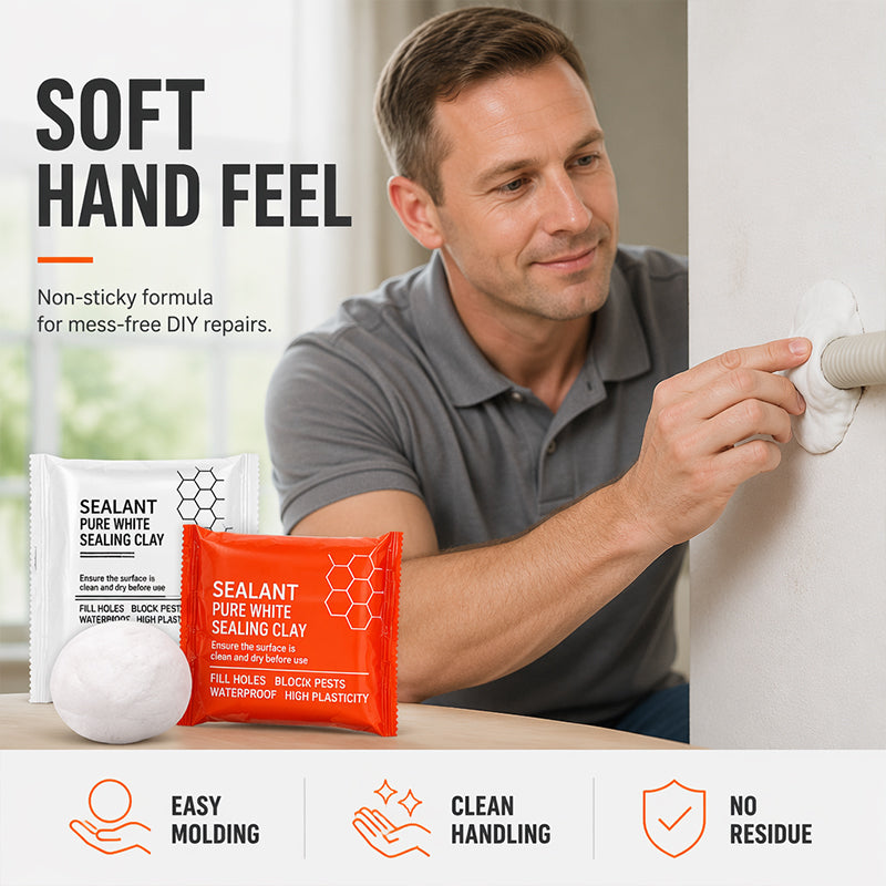 🧱 Waterproof Wall Hole Sealing Clay for Air Conditioner Pipes —  Moldable Sealant Putty for Pipe Gaps & Wall Holes | Tool-Free Application