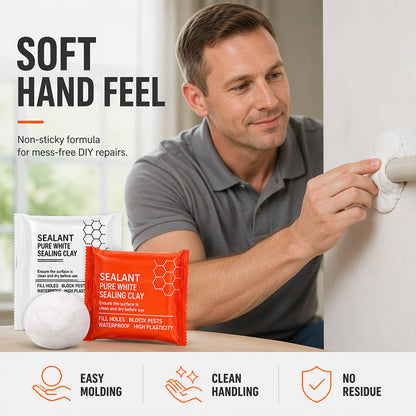 🧱 Waterproof Wall Hole Sealing Clay for Air Conditioner Pipes —  Moldable Sealant Putty for Pipe Gaps & Wall Holes | Tool-Free Application