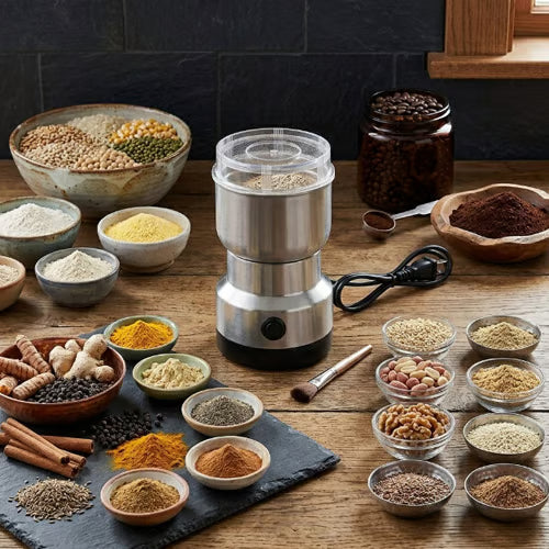 HOT SELLING🚀 High-Speed Stainless Steel Grain Grinder ✨ Fast & Efficient Grinding